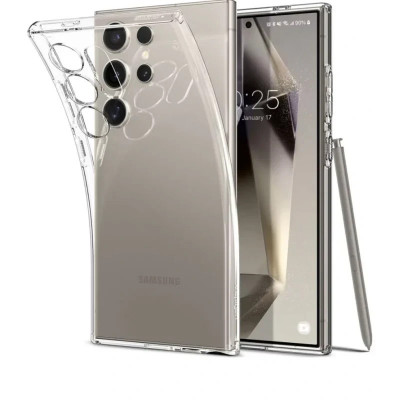 Husa Cover Spigen Liquid Crystal pentru Samsung Galaxy S24 Ultra Transparent foto