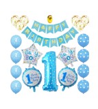 Set 21 baloane pentru aniversare, petrecere HAPPY BIRTHDAY - 1 ani, Oem