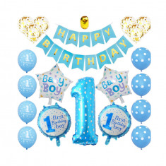 Set 21 baloane pentru aniversare, petrecere HAPPY BIRTHDAY - 1 ani