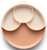 Set diversificare hrana bebelusi miniware healthy meal, 100% din materiale naturale biodegradabile, 3 piese, toffee/peach