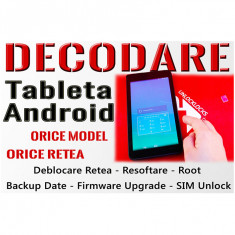 Decodare Tableta Android Orice Marca & Orice Model – Deblocare Tablete Retea