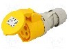 Conector alimentare AC, {{Standard}}, IP44, 16A, 110V AC, {{Numarul de pini}} pini, PCE - 214-4