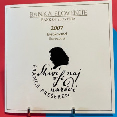 Slovenia 2007 - Set monetarie “Dedicat lui France Preseren"BU / folder