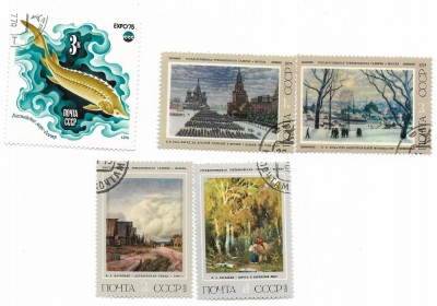URSS - Marci obliterate, 1975 foto