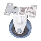 Roata fixa cu placa Detoolz 50x17 mm &ndash; cauciuc + PP (G01)