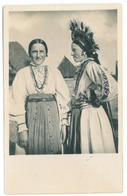 2545 - MORLACA, Cluj, Ethnic women - old postcard, real PHOTO - unused - 1937 foto