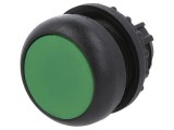 Comutator acţionat prin apăsare 22mm cu 2 poziţii verzi