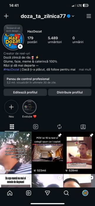 Vand cont de instagram