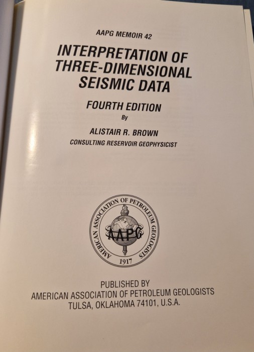 Interpretation of three dimensional seismic data Alistair Brown