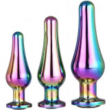 Set 3 Dopuri Anale Pleasure Plug Multicolor Gleaming Love