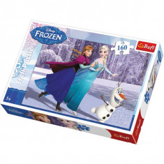 Puzzle Frozen - Anna si Elsa la patinoar 160 pcs 15317 Trefl foto