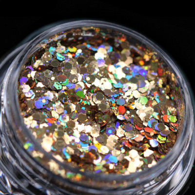 Glitter cosmetic holografic (nude) pentru machiaj/bodyart PK102 KAJOL Beauty&amp;reg;, foto