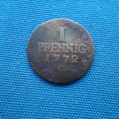 1 PFENNIG 1772/C SAXONIA