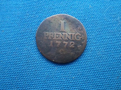 1 PFENNIG 1772/C SAXONIA foto