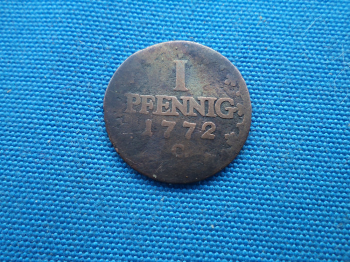 1 PFENNIG 1772/C SAXONIA