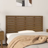 VidaXL Tăblie de pat pentru perete, maro miere, 146x3x63 cm, lemn pin
