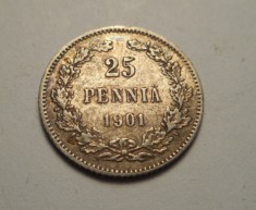Finlanda 25 Pennia 1901 foto