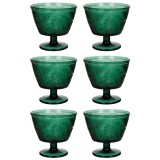 Set boluri, 6 piese, 300 ml, Sticla, Verde