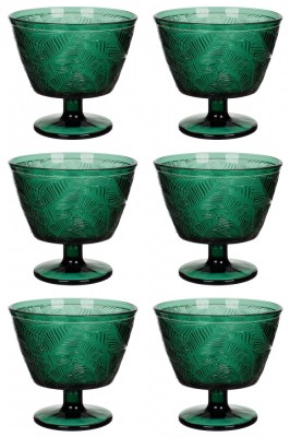 Set boluri, 6 piese, 300 ml, Sticla, Verde foto