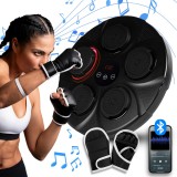 Box muzical electronic HAWIRE HJ-003 cu Bluetooth, aparat antrenament box si fitness, lumini LED, manusi incluse, incarcare USB, Negru
