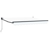 vidaXL Copertină retractabilă manuală Alb 3 x 2 m 3419051