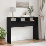 Masă de consolă vidaXL, Negru, Stejar, 105x30x80 cm, Lemn stratificat