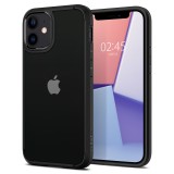 Husa Plastic - TPU Spigen ULTRA HYBRID pentru Apple iPhone 12 mini, Neagra Transparenta ACS01746