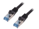 Cablul Patch S/FTP 6a LSZH Negru 1,5m 27AWG