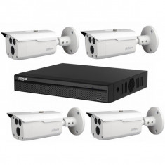 Kit 4 camere supraveghere 2MP HDCVI, IR 80m, IP66 Dahua + DVR 4 canale Pentabrid Dahua foto