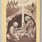 SCENA NASTERII DOMNULUI , LITOGRAFIE , FORMAT CARTE POSTALA , CCA . 1900