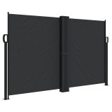 Cumpara ieftin Copertina laterala retractabila, negru, 140 x 1000 cm