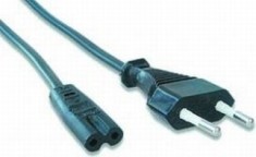 CABLU alimentare GEMBIRD casetofon, 1.8m, intrare Euro plug, iesire C7, bulk, black, &quot;PC-184/2&quot; (timbru verde 0.08 lei)