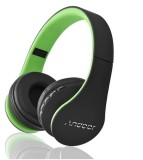 Cumpara ieftin Casti bluetooth stereo, whireless cu acumulator, bluetooth, EDR, negru cu verde, Casti Over Ear