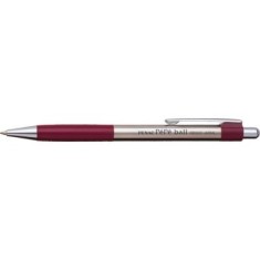 Pix metalic PENAC Pepe, rubber grip, 0.7mm, accesorii bordeaux - scriere albastra