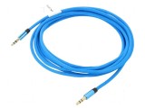 Cablu audio Jack 3,5mm 3pin aurit, 1m, mufe la ambele capete, Lanberg
