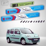 Cumpara ieftin Ștergătoare Renault Kangoo II Hayon 2008-prezent | Set Față și Spate Flat Premium &ndash; TeamCar&reg;