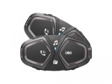 Intercom Moto Interphone Active Twin Pack, Bluetooth, Raza 1km, Autonomie 12h, Rezistent Apa, Sistem Comunicare 2 Motociclete