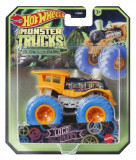 HOT WHEELS MONSTER TRUCK GLOW IN THE DARK MASINUTA LOCO PUNK SCARA 1:64, Mattel