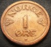 Moneda 1 ORE - NORVEGIA, anul 1957 * cod 3721, Europa