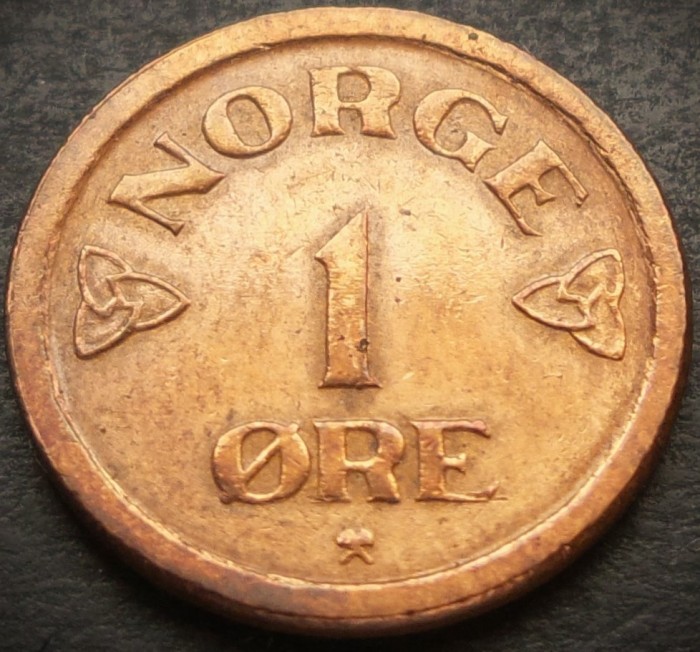 Moneda 1 ORE - NORVEGIA, anul 1957 * cod 3721