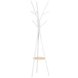 HOMCOM cuier vertical, design modern, 45x45x180cm, alb | Aosom Romania
