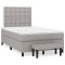 vidaXL Pat box spring cu saltea, gri deschis, 120x190 cm, textil 3270383