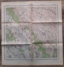 Botosani// harta Serviciul Geografic al Armatei 1939 foto