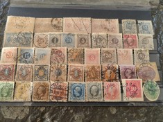 Lot timbre stampilate Suedia, 1860-1900, stare buna, pret/folie