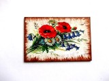 magnet frigider cu maci ,margarete si clopotei 35960
