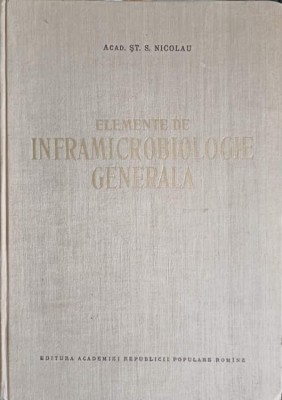 ELEMENTE DE INFRAMICROBIOLOGIE GENERALA-ST.S. NICOLAU-224743 foto