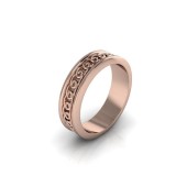 Verigheta dama/barbat din aur roze - 52