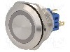 Intrerupator anti-vandalism, ON-(ON), &Oslash;28mm, ONPOW - GQ28-11E/B/24V/S