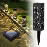 Cumpara ieftin Set 8 Lampi Solare cu Fixare in Pamant, Material PVC si Metal, Dimensiuni 30x6x6 cm, Iluminat Gradina