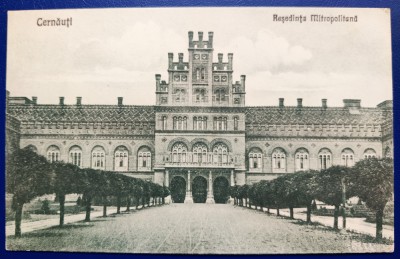 Bucovina - 1930 - Cernauti - Resedinta Mitropolitana - printata, circulata la Cluj, 1 timbru intact, stampile lizibile foto